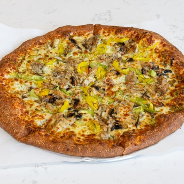 Pesto Chicken Pizza.